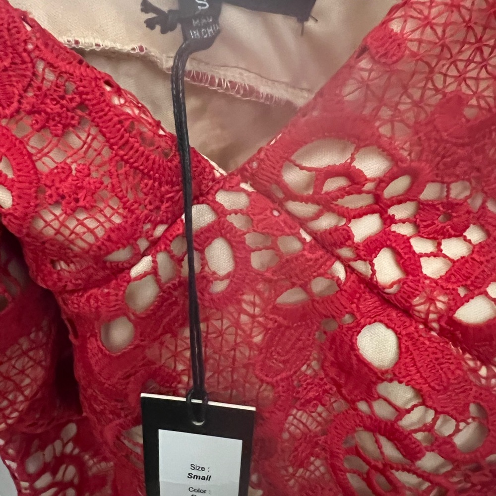 Romeo and Juliet Couture Red Lace Dress NWT *// - Picture 7 of 9